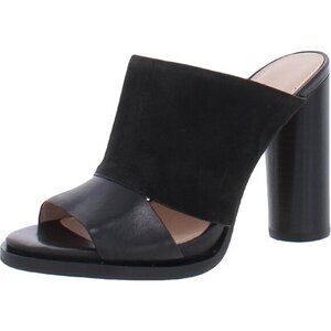 French Connection Suede Peep Toe Block Heels